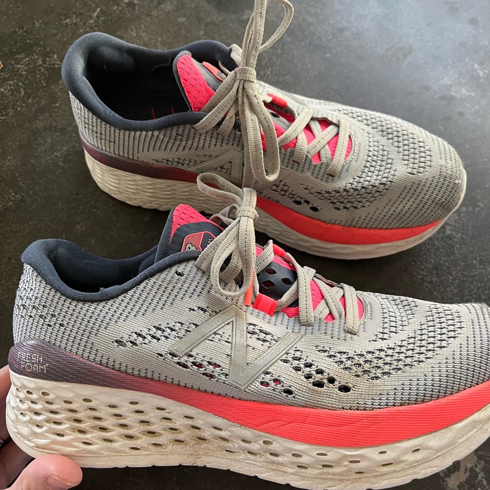 New Balance Gray and Pink Running Shoes